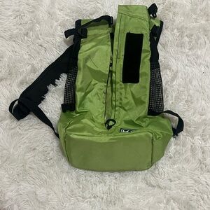 Green and Black Dog Travel Backpack
